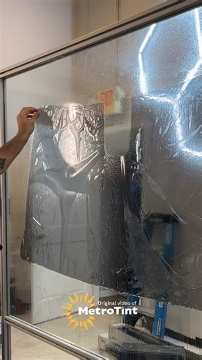 Set up for reverse roll 👌🏼 This is Solargard VortexIR ceramic film going on a windshield. Lets tint some windows 🤙🏼 Follow us for more tips and tricks on window tint ✅ #windowtint #windowtinting #autotint #ceramictinting #followus | Metro Tint LLC