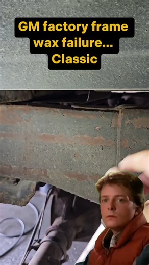 Typical GM NOX wax failure! ❌ Factory coating often breaks down as early as 4 to 5 years, leaving metal exposed and vulnerable to rust. We apply Wool Wax Black for durable, clean-looking protection that lasts. Don’t wait for rust to take over! 🛡️🛻 #RustProofing #WoolWax #GM #Undercoating #truckcaretv www.gottschsgoo.com/underbodyline | Gottsch's Goo