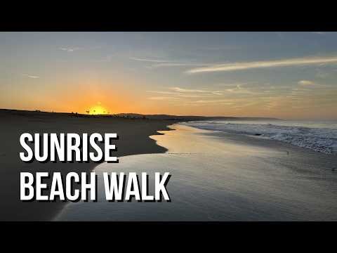 Newport Beach California Sunrise Beach Walk Scenic 4K