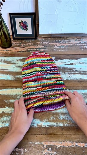 Want to make this Scrap Hat? Watch my full tutorial! 🧶 #tutorial