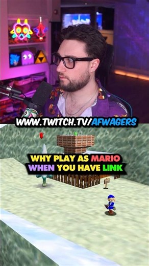 Why play as MARIO when you HAVE LINK #mario #mario64 #zelda