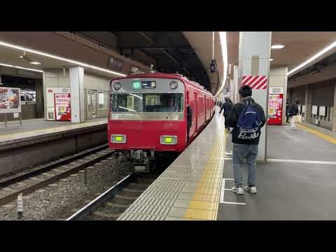 [42年間ご苦労様でした] 名鉄6500系＋6800系 6501F＋6803F 名鉄一宮駅発車(引き上げ線に入線、ノッチ流しあり)