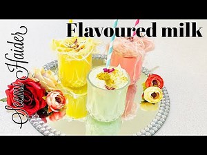 Flavored Milk Recipe | 3 Types Of Flavored Milk | Easy Flavored Fresh Milk Drinks Using Syrups