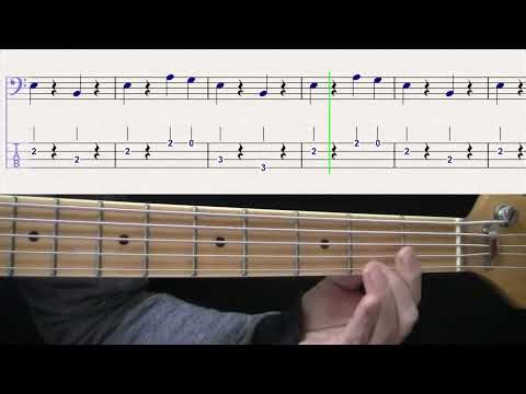 Creedence Green River Tutorial Bajo Bass + Pista de práctica, para 4 o 5 cuerdas