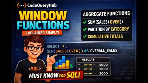 SQL Window Functions Explained for Beginners | CodeQueryHub posted on the topic | LinkedIn
