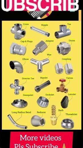 Types of Pipe Fittings|cross,Nipple, tee, adaptor, unions||#plumbing #civilengineering #viral_video