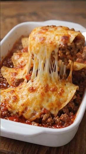 Easy 4-Ingredient Beef Enchilada Bake 🌮🧀