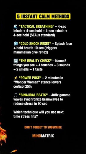 THE 5-SECOND STRESS RESET: Navy SEALs vs. Neuroscience (Instant Calm Technique)...