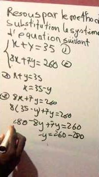 Système d’équations : méthode de substitution ! #college #maths #science