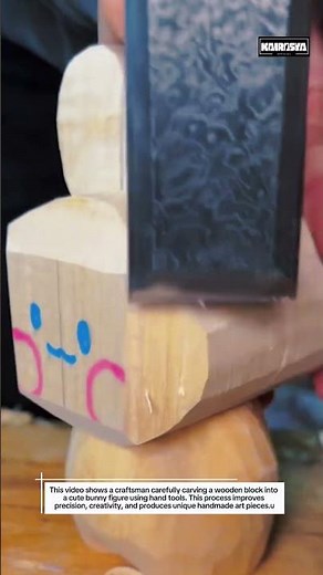 Cute Wooden Bunny Carving | Satisfying Handcrafted Wood Art