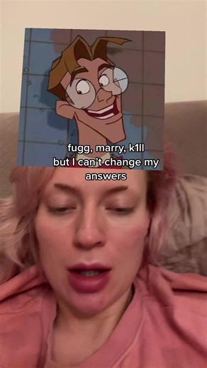 Animated Characters Meet Pink Hair in Living Room