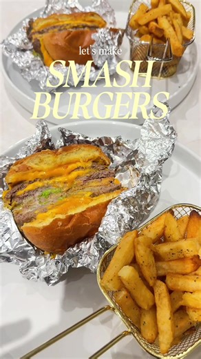 RAMADAN RECIPES 🌙✨ - Smash Bugers with @Ayah Halal® 🍔 You’ll need: Angus beef mince Brioche buns Salad of choice American cheese Burger sauce Garlic mayo Seasonings for meat: salt, pepper, garlic powder, cayenne Skin on fries Peri salt Method: Season your mince and portion into small balls. Flatten out the mince into patties (this is what I prefer to do) and set aside. Toast the burger buns and put aside. Cook the patties for 1-2 mins on each side and add the American cheese over so it can mel