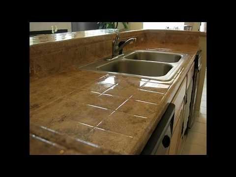 Ceramic tile kitchen countertops designs