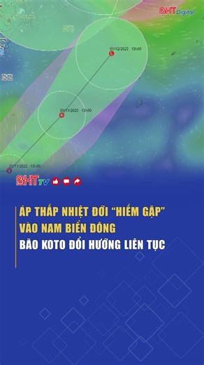 Áp thấp nhiệt đới “hiếm gặp” vào Nam Biển Đông, bão Koto đổi hướng liên tục | Truyền hình Hà Tĩnh