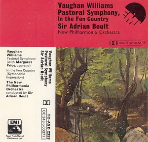 Vaughan Williams / Sir Adrian Boult, The New Philharmonia Orchestra - A Pastoral Symphony / In The Fen Country