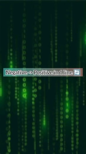 Convert Negative To Positive in Python 🔄 #shorts