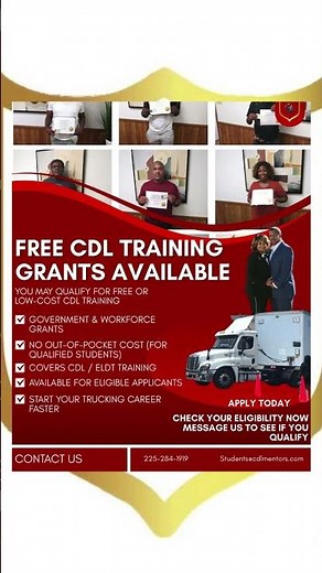 🎓 You may qualify for FREE CDL training!