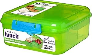 Amazon.com: Sistema Lunch Collection Small Bento Cube, 42.4 oz (Colors May Vary): Home & Kitchen