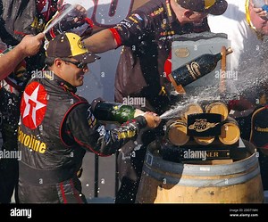 NO FILM, NO VIDEO, NO TV, NO DOCUMENTARY - Juan Pablo Montoya celebrates winning the Toyota/Save Mart 350 at Infineon Raceway in Sonoma, CA, USA on June 24, 2007. Driver Juan Pablo Montoya won the race. Photo by Jose Carlos Fajardo/Contra Costa Times/MCT/Cameleon/ABACAPRESS.COM Stock Photo - Alamy