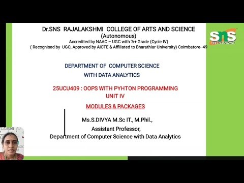 Modules & Packages | Python Programming | SNS INSTITUTIONS 