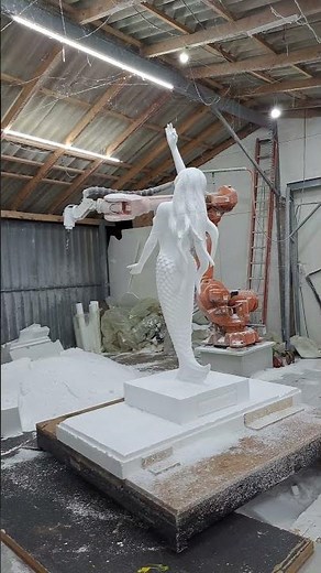 SprutCAM X Robot sculpting mermaid by Precision Usinagem #sprutcamrobot #cadcam #robot #sculpting