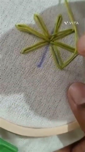 Lazy daisy flower embroidery#shorts#new hobby