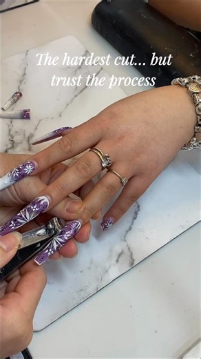 Studio Eight Nails & Beauty on Instagram: "Watch me ✂️➡️✨ Extra-long marble nails from scratch #watchme #nailreels #nailtransformation #acrylicnails #marblenails #extralongnails #coffinnails #nailtechlife #nailsofinstagram #nailart #nailinspo #nailvideo #naildesign #luxurynails #nailcontent #reelsnails #nailtutorial #nailprocess"