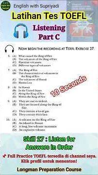 Listen for Answers in Order - SKILL 27 #toefl #test #listening #skill #longman #course #exam #itp
