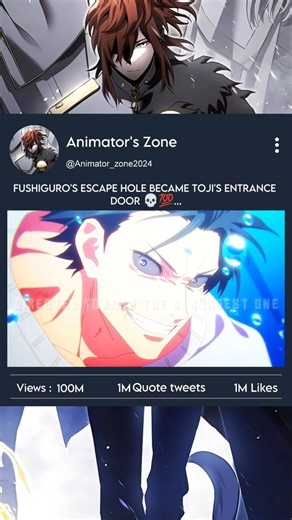 TOJI CRASHES THE DOMAIN LIKE A TRUE KILLER 💀| #jujutsukaisen #shorts #animeedit #animemoments