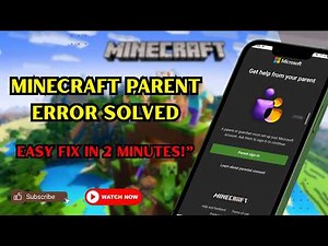 How To Fix Minecraft Parent Sign-In Problem (Easy Solution) 🛠️