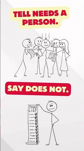 How to use SAY & TELL correctly (English Grammar) 📝