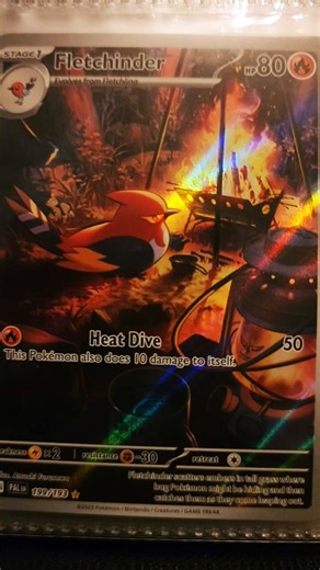 Fletchinder Full Art Card #youtubeshorts #pokemontcg #shorts #pokemon #pokemoncards