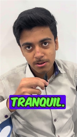 I’m sure you all can make better sentences of tranquil: peaceful ☮️ #learn #english #speak #daily