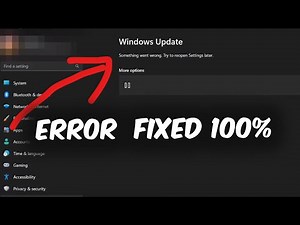 Windows 11 Update Error Something Went Wrong Try To Reopen Settings Later
