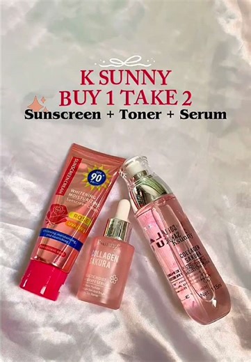 K SUNNY Sunscreen & Collagen Sakura Skincare Routine