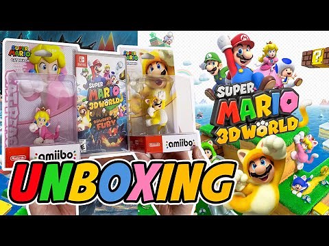Super Mario 3D World + Bowser’s Fury (Switch) with Cat Peach & Cat Mario Amiibo Unboxing