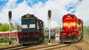 Single ALCo Locomotive with Long Indian Trains | The Rail Station