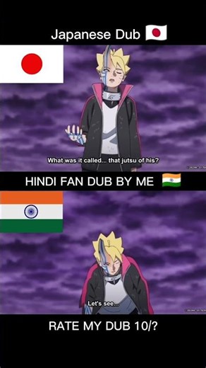 baruto japnese 🇯🇵 dub and Hindi 🇮🇳Dub ||Dub by @demons4k #baruto #fandubbing
