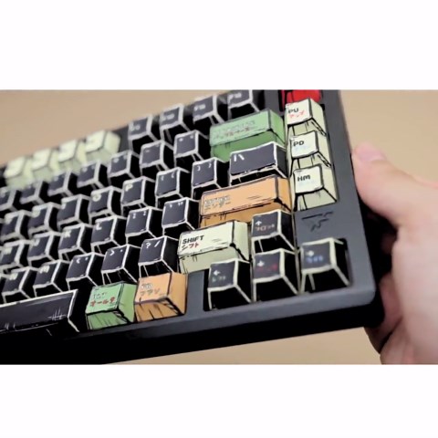 143 Keys Comic Keycaps PBT Keycap Cherry Keycaps Mechanical Keyboard Caps for 64/68/71/108