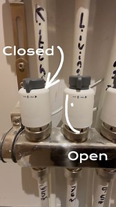 Underfloor heating actuators #underfloorheating #heating #plumbing