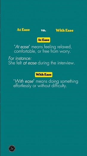 At Ease vs With Ease — English Usage Explained! | Learn the Difference Fast | Speak Like a Native