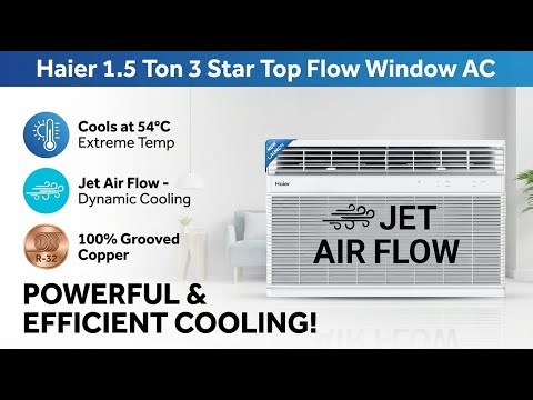 Haier 1.5 Ton 3 Star Top Flow Window AC Full Review | Review in Hindi | Features