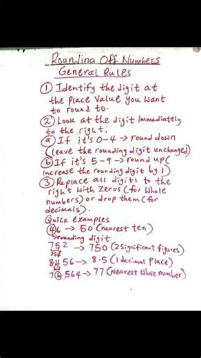 #Rounding off Numbers : General Rules