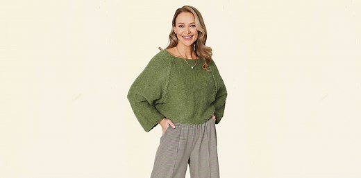 Knit a stylish ladies aran jumper with our free pattern