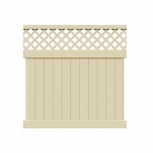 Barrette Outdoor Living Valley 6 ft. H x 6 ft. W Sand Vinyl Semi-Privacy Fence Panel (Unassembled) 73014381