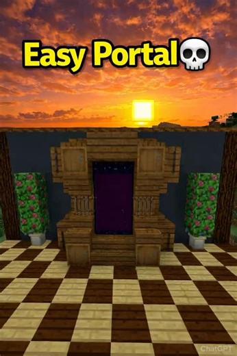 Easy Portal Design in Minecraft🔥 #minecraft #shorts