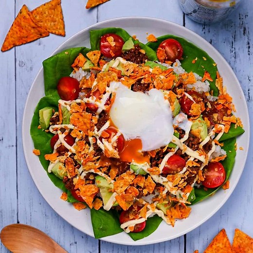 Okinawa Taco Rice And Cheese (Cafe Style)