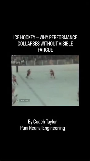 Puni Neural Engineering on Instagram: "In ice hockey, performance rarely drops because a player is tired. It drops because the nervous system reclassifies speed, contact, and decision density as too costly to manage together, I learned this party from mu talks with Tikhonov and soviet Neural Engineering specialists... This happens well before exhaustion. The unique neurological burden of hockey Ice hockey combines: maximal acceleration on an unstable surface constant high-speed decision-making u