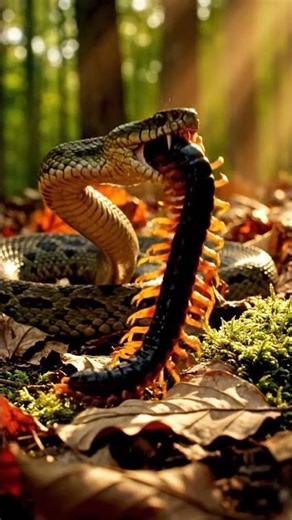 Snake vs centipede #animal #animallife #asmr