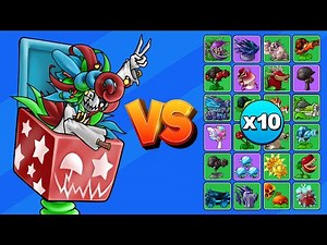 REINA DE LOS PAYASOS vs TODAS LAS PLANTAS FUSIONADAS X10 | PvZ Fusion